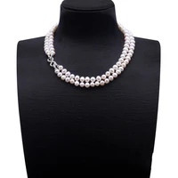 9 5 10mm white freshwater pearl necklace strand with multiple use