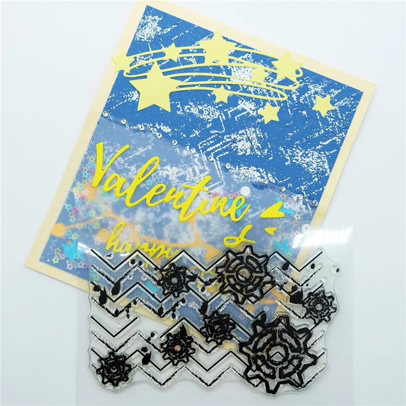 Полилиния рамка прозрачные штампы 2019 резиновая Прозрачная силиконовая печать