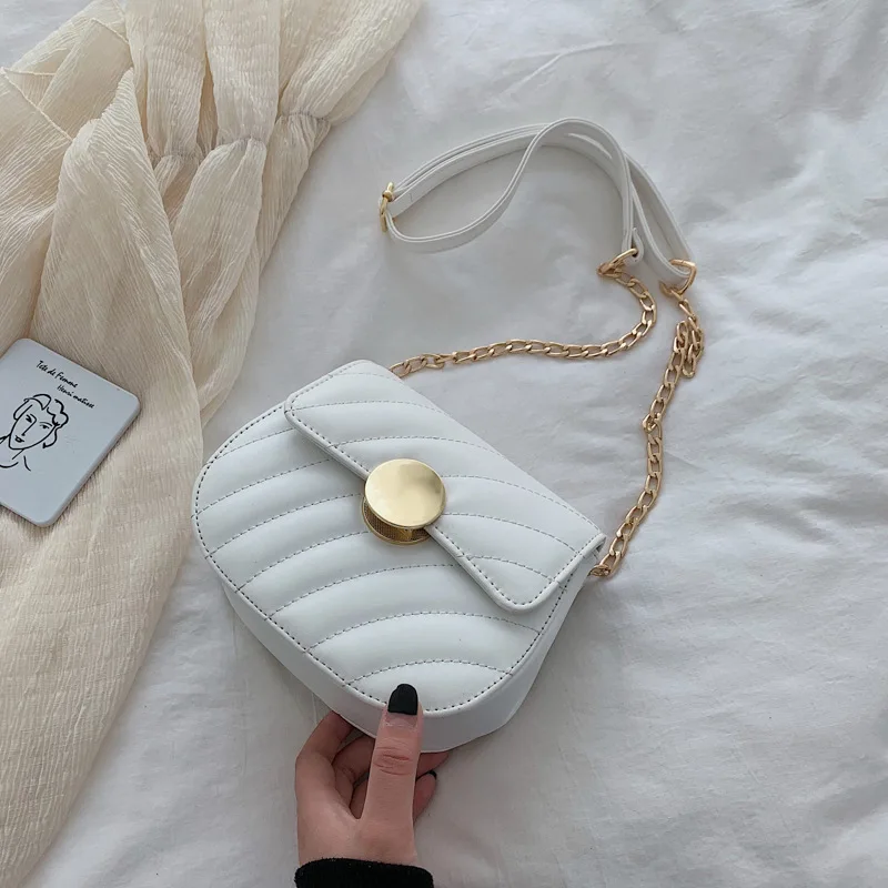 

Saddle Crossbody Bags For Women 2021 High Quality PU Leather Luxury Handbags Designer Sac A Main Ladies Shoulder Messenger Bag