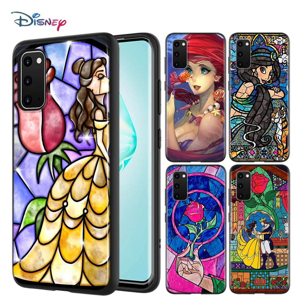 

Black Cover Mosaic princess For Samsung Galaxy A01 A11 A12 A21 A21S A31 A41 A42 A51 A71 A32 A52 A72 A02S Soft Phone Case