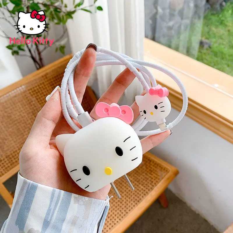 

Hello Kitty is suitable for IPhone 20w fast charge line 12 data line anti-breakage 18w charger protective case card line