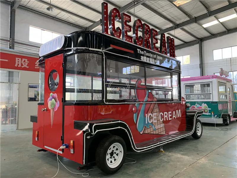 Electric Ice Cream Food Truck Mobile Street Vending Cart Outdoor Kitchen Catering Van Kiosk | Бытовая техника