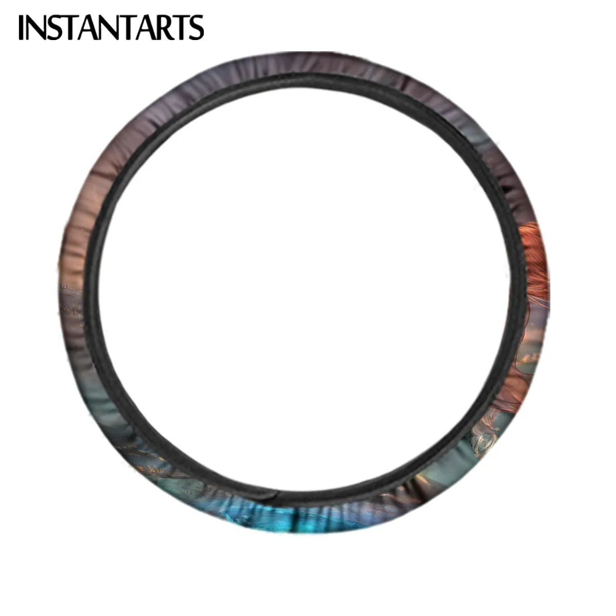 Модный автомобильный протектор INSTANTARTS с рисунком лошади моющийся чехол на руль персонализированный