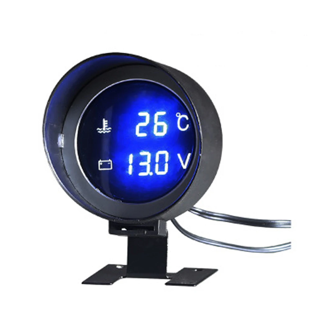 

12/24V Car LED Digital Voltmeter Water Temperature Gauge Meter & 10/12/14/16/17/21mm Sensor Universal Vehicles Digital Gauge