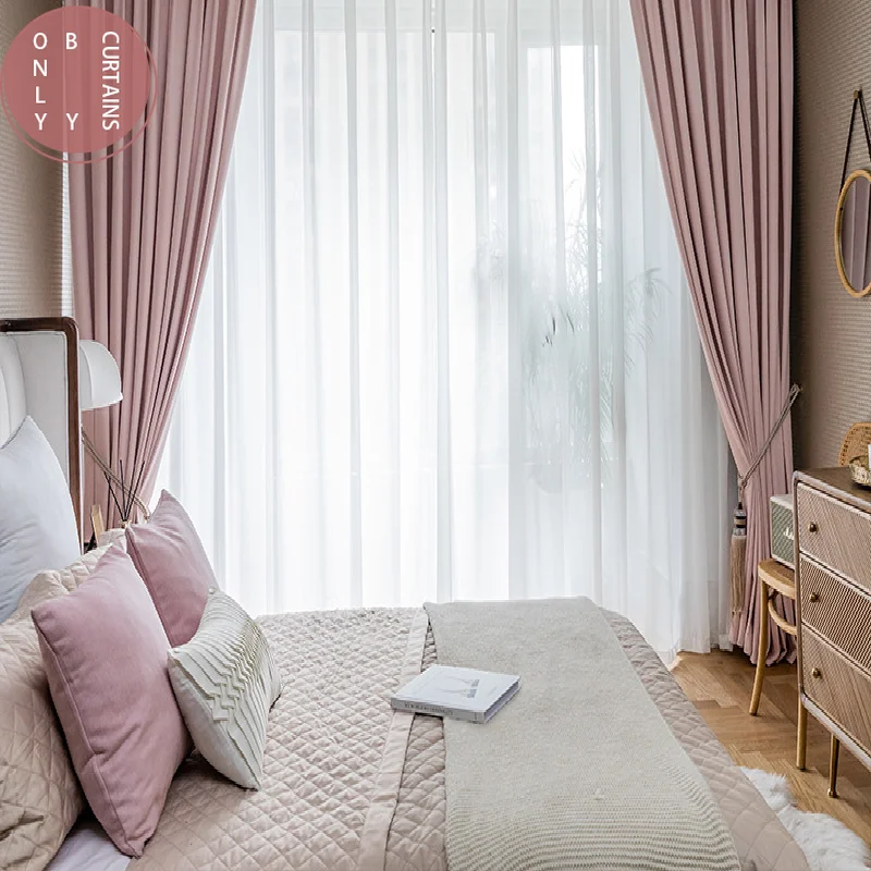 Модное платье принцессы розовая блузка плотные шторы для спальни занавески
