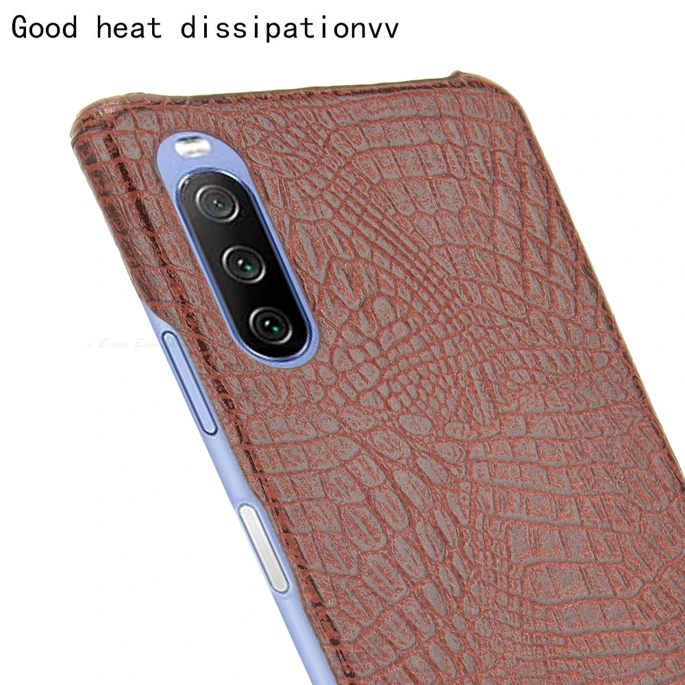 Жесткий чехол из крокодиловой змеиной кожи для Sony Xperia Ace 10 8 Lite 5 1 III II XA2 Plus XA XA1 Ultra L4
