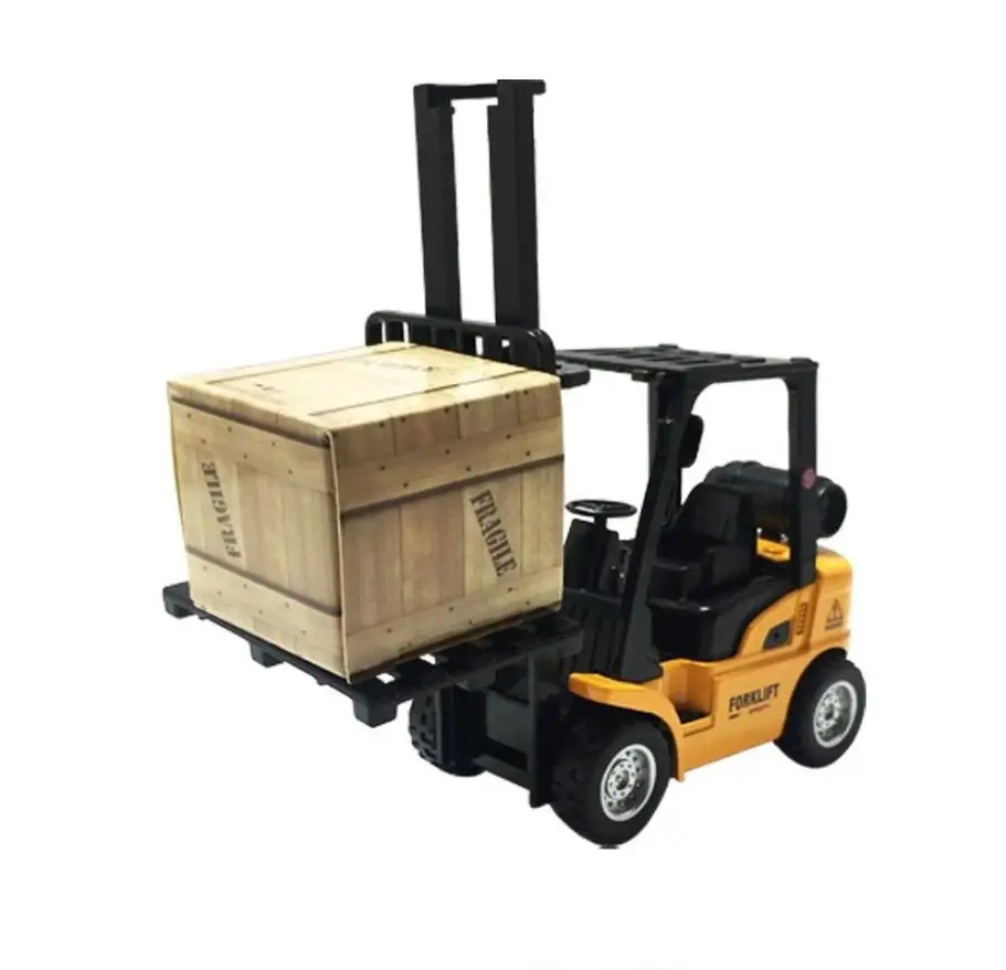 Игрушечный автомобиль из сплава для мальчиков строительный вилочный погрузчик