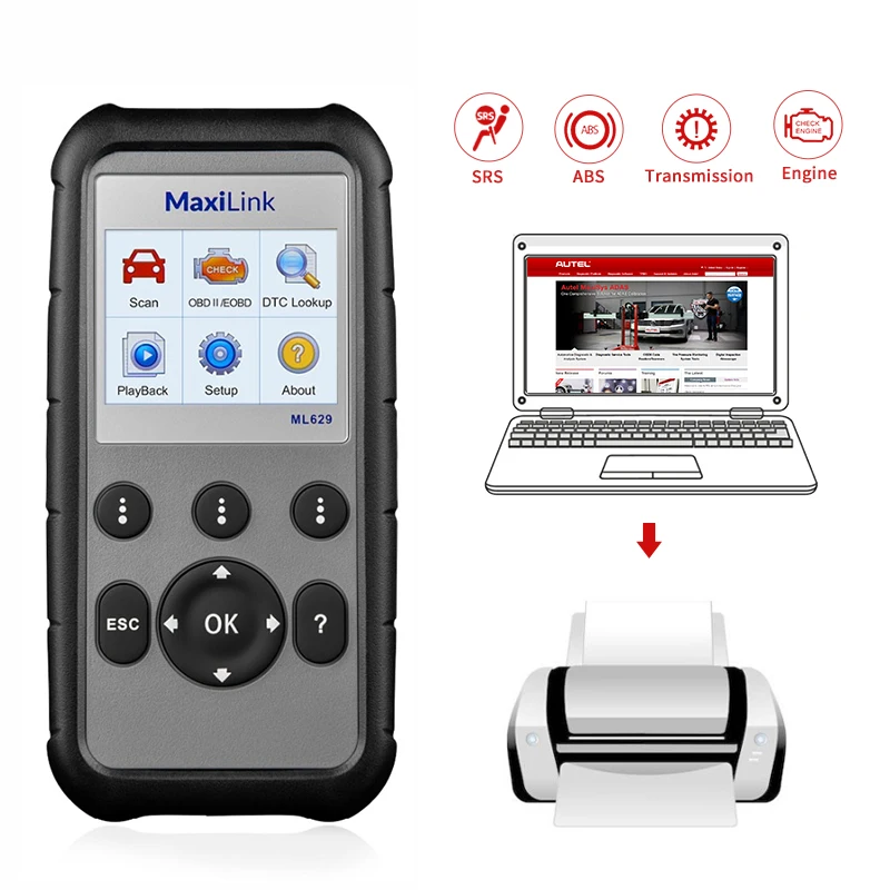 Autel OBD2 автоматический сканер диагностический инструмент ML629 ML519 AL619 Automotivo Automotriz
