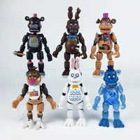 2021 game fnaf toys bonnie foxy fazbear bear action figure dolls five night toy with light for children christmas gift