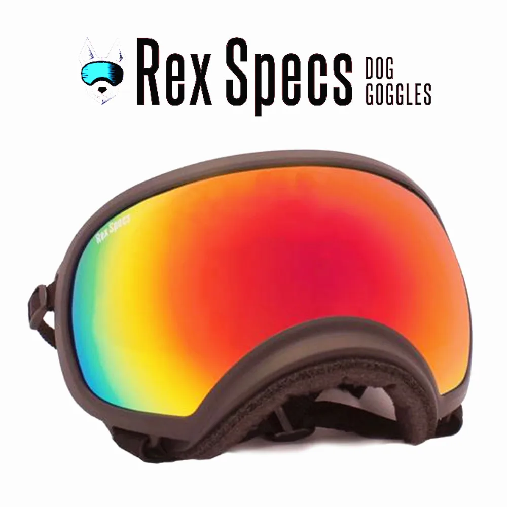 Rex Specs Dog Goggles Sunglasses Adjustable Strap for Travel Skiing and Anti-Fog Dog Snow Goggles Pet Goggles for Small to Larg