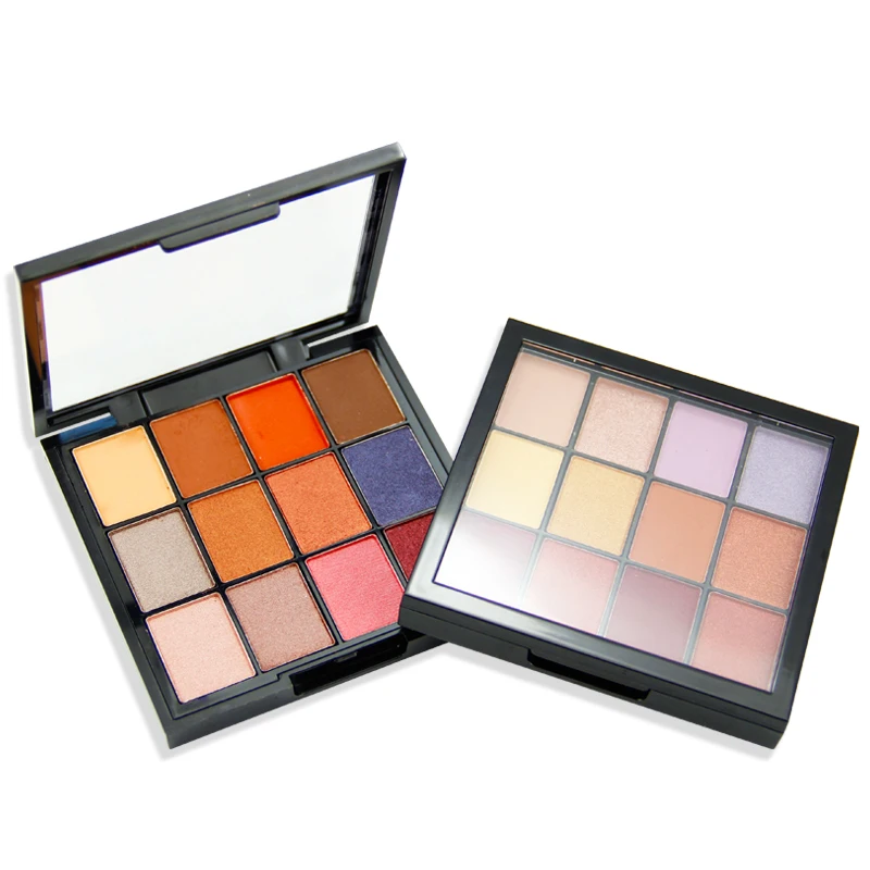 

12 Color Private Label High Pigment Matte Eyeshadow Vegan Shimmer Eye Shadow Palette with Custom Logo