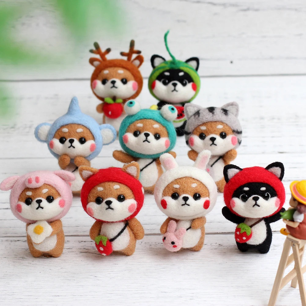 Кукла ручной работы игрушка материал упаковка мультфильм животные шерсть игла