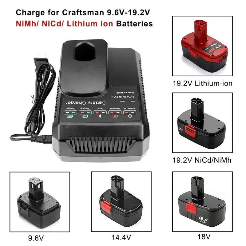 

12V -19.2V 2.7A Suitable For Craftsman Battery Charger Lithium Battery Nickel Battery Universal Charger10126