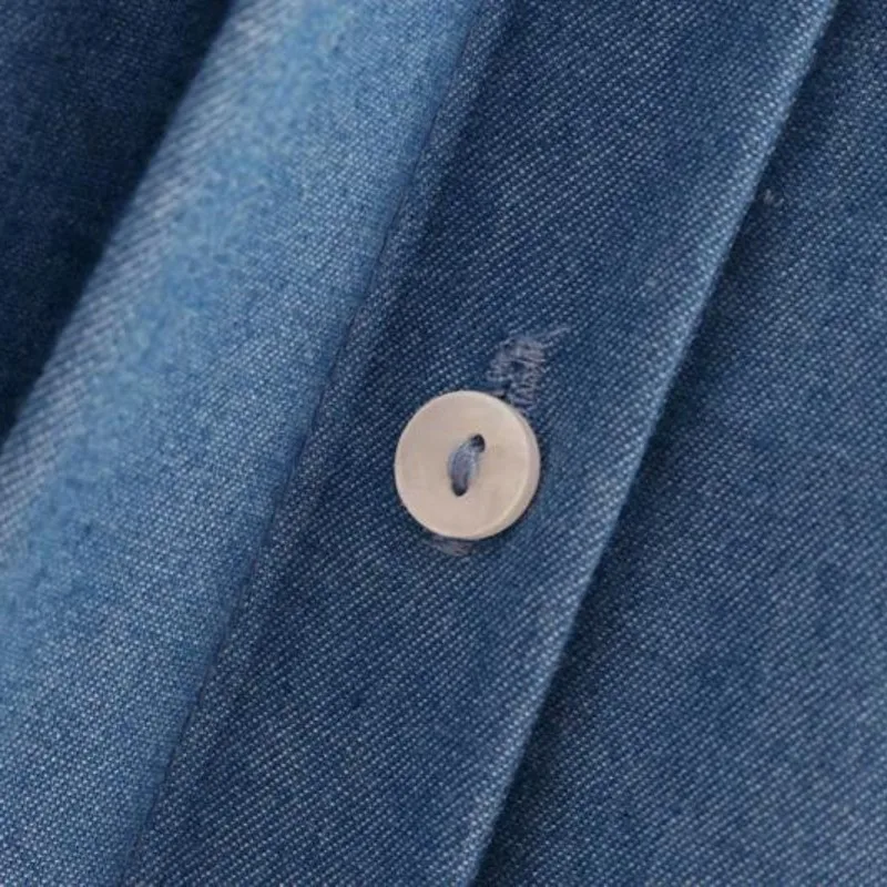 Женские джинсовые топы в народном стиле с цветочной вышивкой блузка длинным