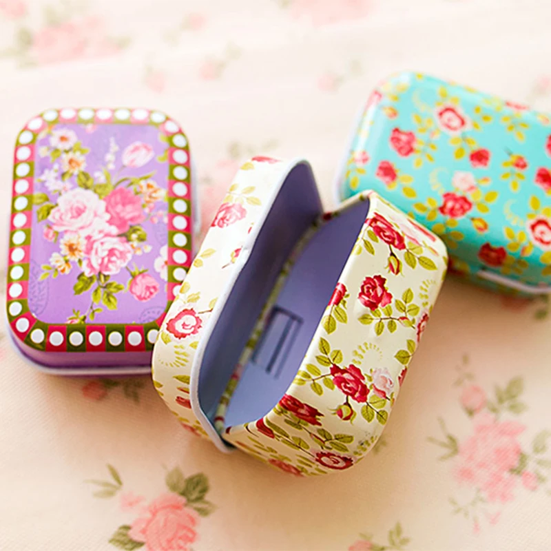 Портативная металлическая жестяная коробка для хранения конфет чая 6 шт./лот