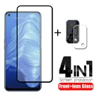 4 в 1 для Realme 7 5G стекло для Realme 7 5G закаленное стекло полное покрытие клей HD экран протектор для Realme 7 5G стекло объектива 6,5