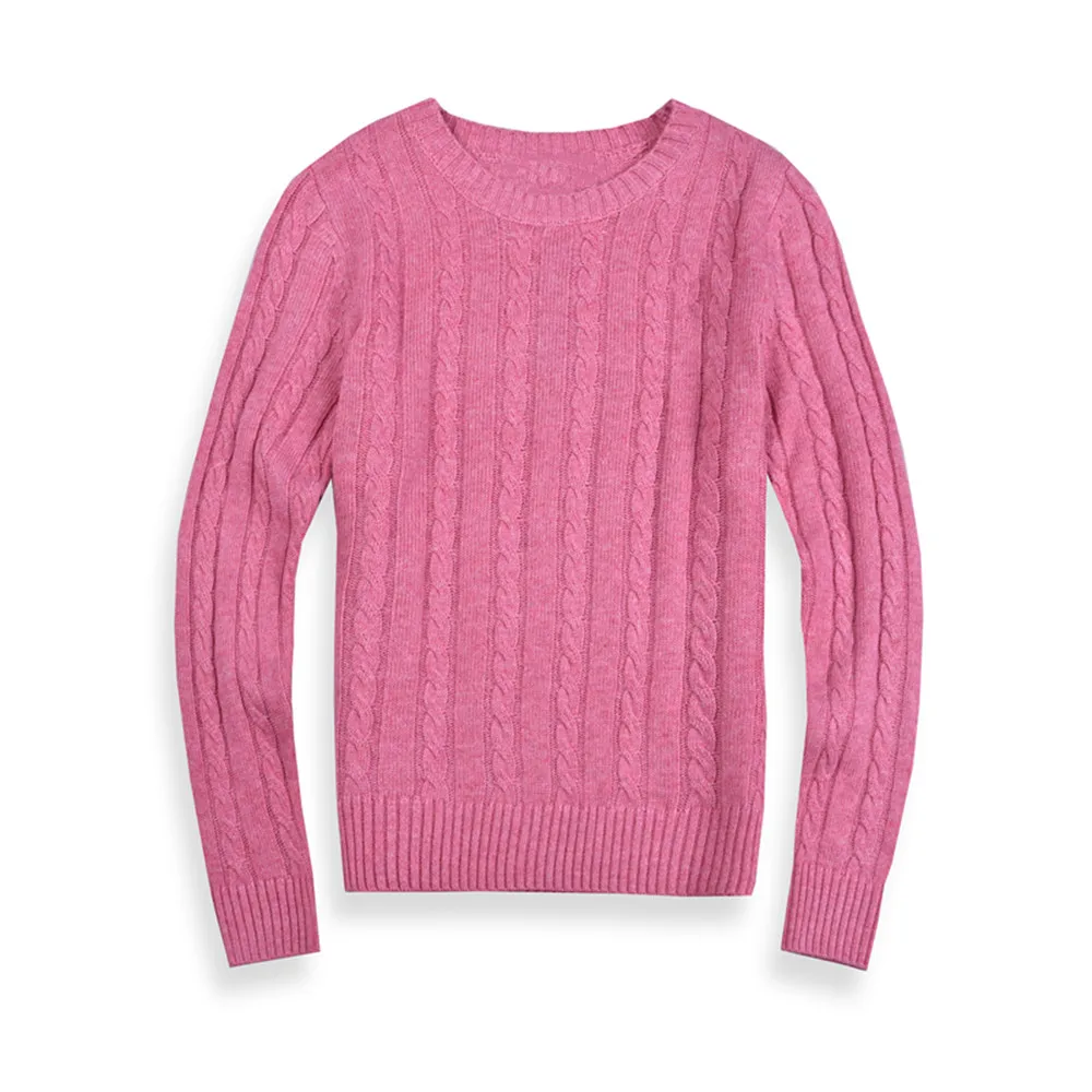 

Casual O-neck Autumn Winter Knitted Sweater Brand Ralp Small Horse Women Long Sleeve Jumper Solid Ladies Style Pullover Knitwear