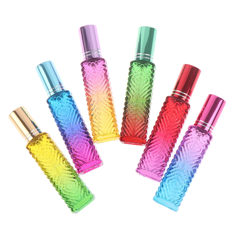1PCS Square Glass 15ml Colorful Empty Perfume Bottle Mini Fragrance Refillable Vials Cosmetic Packaging Spray | Красота и здоровье