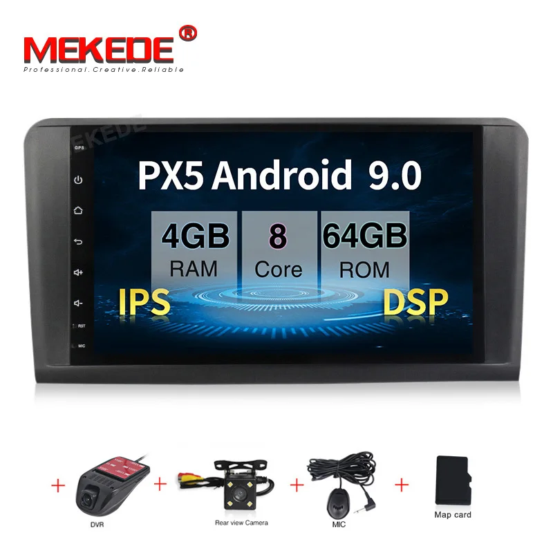 64G DVD CAMERA DVR MEKEDE 9''Android 9,0 DSP 4 ГБ Автомобильный DVD gps плеер для Mercedes Benz ML W164 W300 ML350 ML450 ML500 GL X164 G320 GL350 GL450 GL500 - Цвет: 64G DVD CAMERA DVR