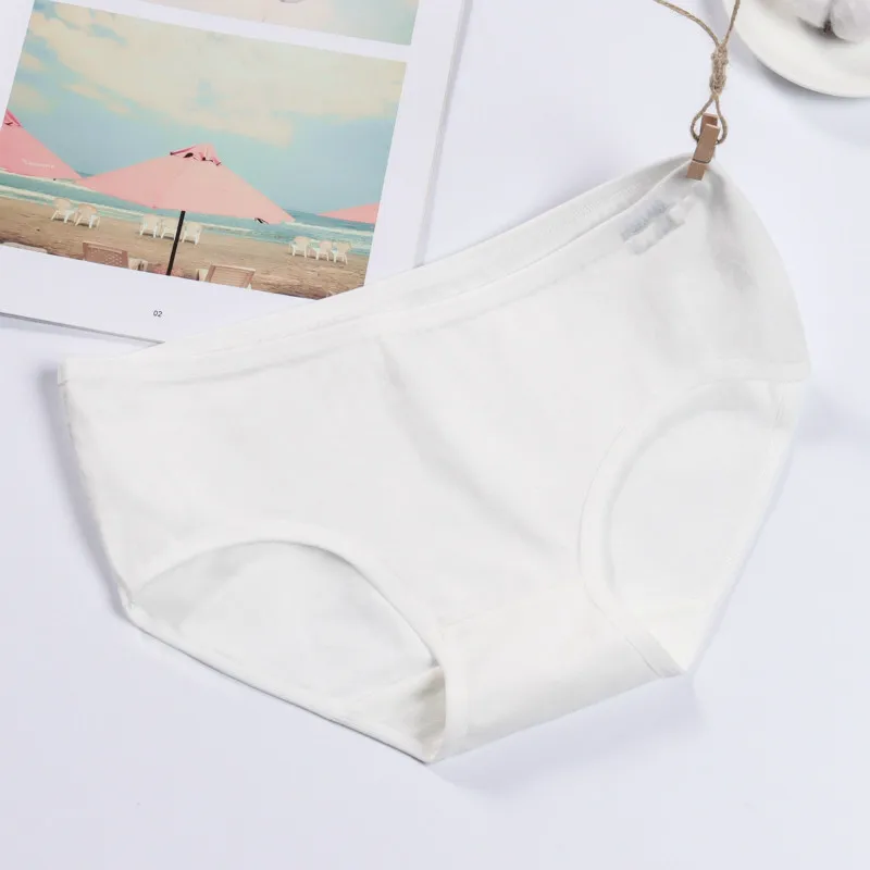 

simple women's underwear panties Pure Cotton Underpants Mid Waist Women Briefs Seamless Thin Soft Panties Girl Briefs