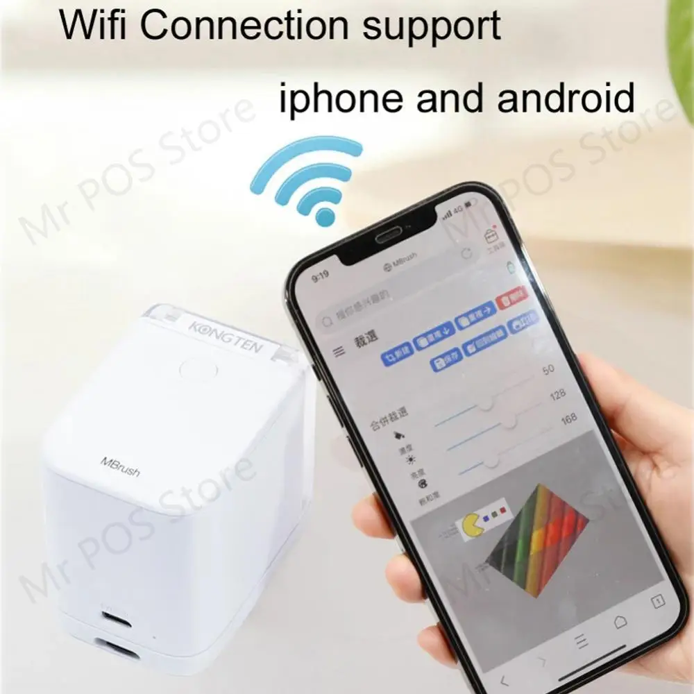 Kongten Mbrush Color Food Portable Printer Handheld Mini Inkjet Cake Customized Wireless Wifi Mrush Ink | Компьютеры и офис