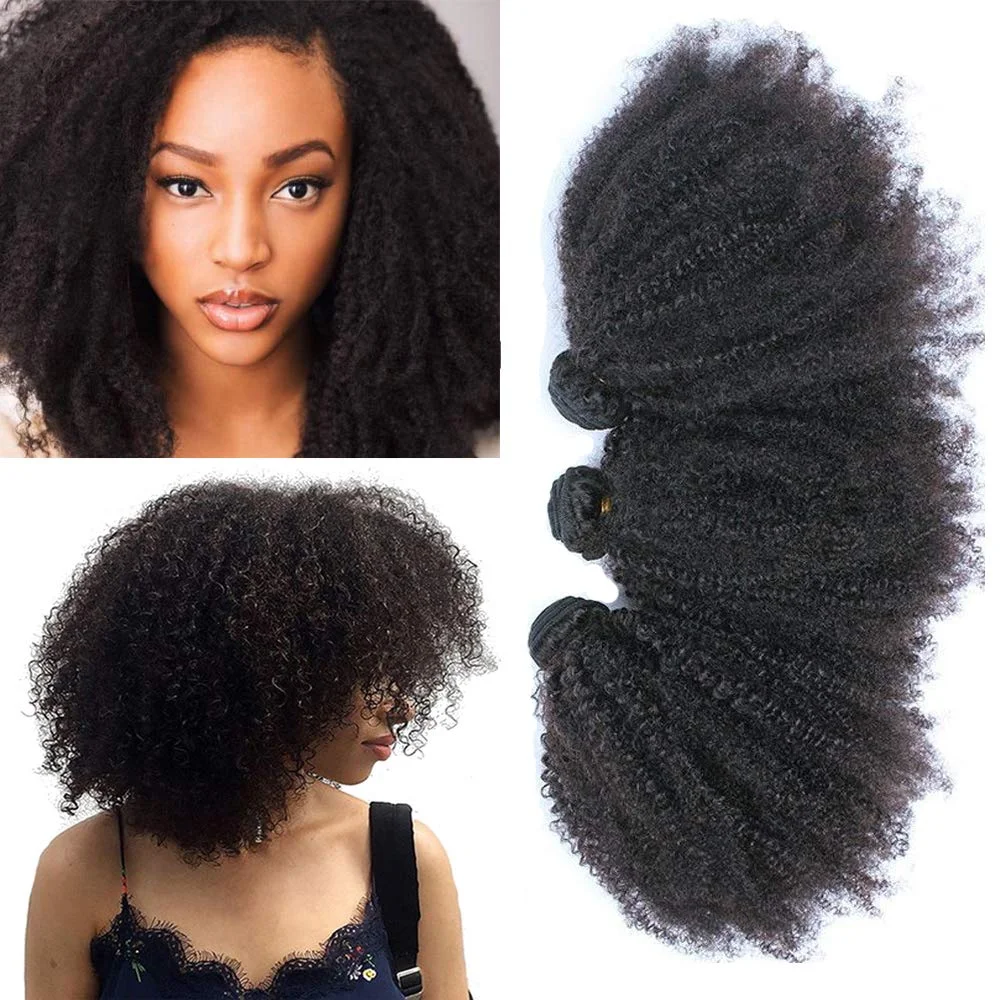 

Mongolian Afro Kinky Curly Human Hair 3 Bundles 100% Unprocessed Brazilian Weave Weft Afro Kinky Curly Human Virgin Externsion