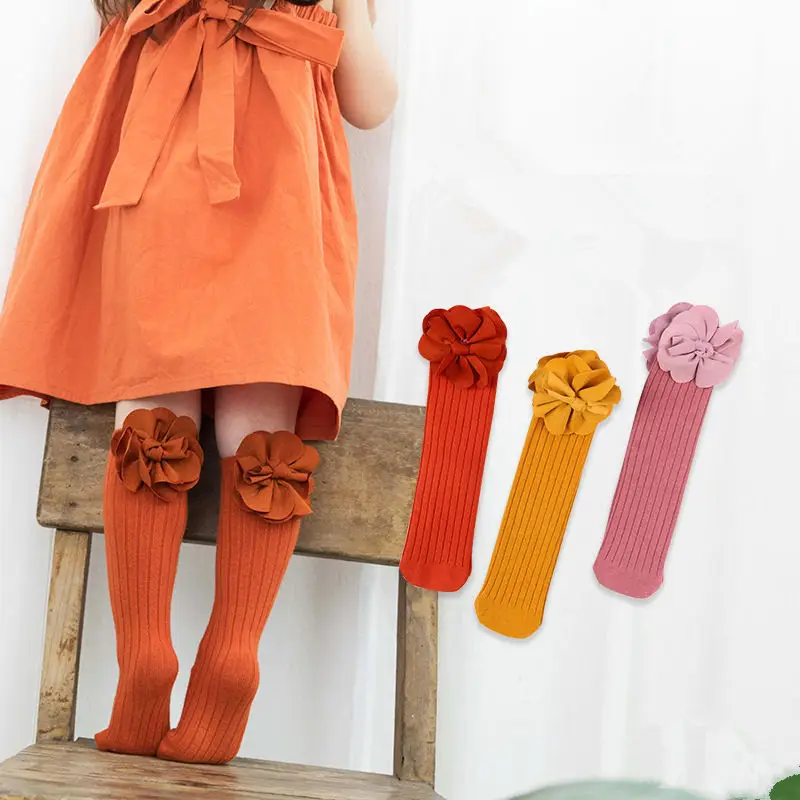 1 пара весенне-осенне-зимних хлопковых кружевных двойных игл детские дышащие