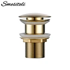 Слив для ванной комнаты Smesiteli, слив для воды, слив для пола, не проницаемая латунь, прочная, нажимная, всплывающая сливная пробка для раковины