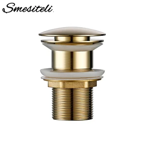 Слив для ванной комнаты Smesiteli, слив для воды, слив для пола, не проницаемая латунь, прочная, нажимная, всплывающая сливная пробка для раковины