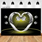 Laeacco 3D Эффект Любовь Сердце музыкальные ноты стул фотосессия фон Стена ребенок портрет фотография фоны на заказ