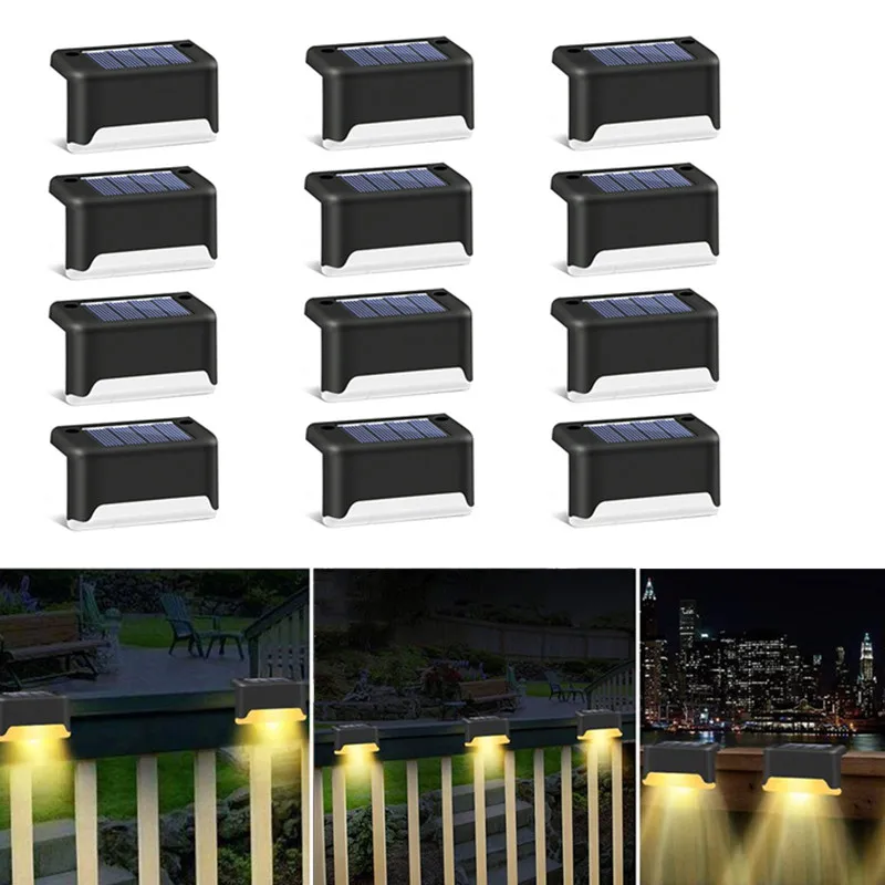 

Светодиодный светильник высокой яркости на солнечной батарее для лестницы, водонепроницаемый палубный светильник, прочный светильник с ин...