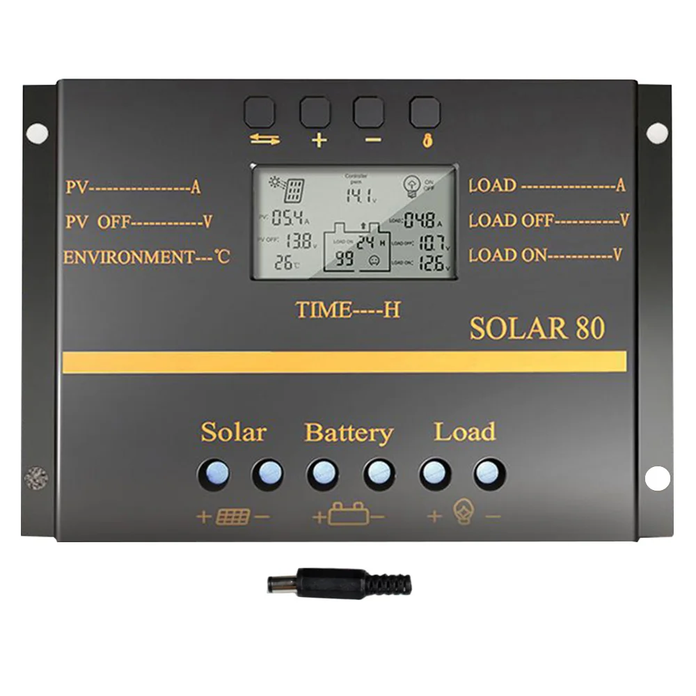 SOLAR60 мульти защита Интеллектуальный ЖК экран Солнечный Контроллер заряда 12 В/24 В