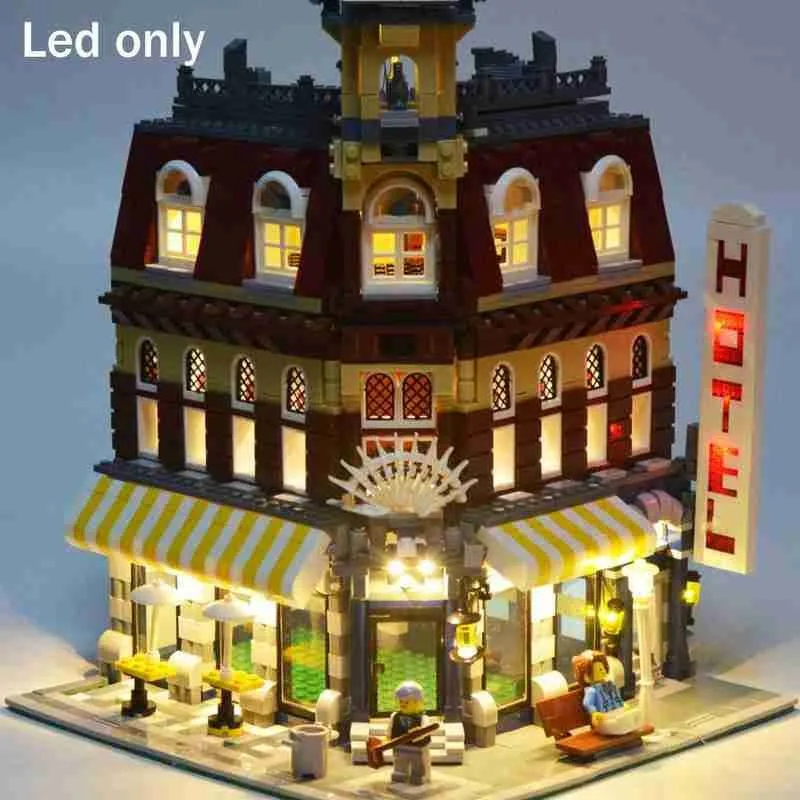 

Compatible With Lego Street View Series Lighting 10182 Corner Coffee Led Lighting Building Blocks Diy Lighting Kit