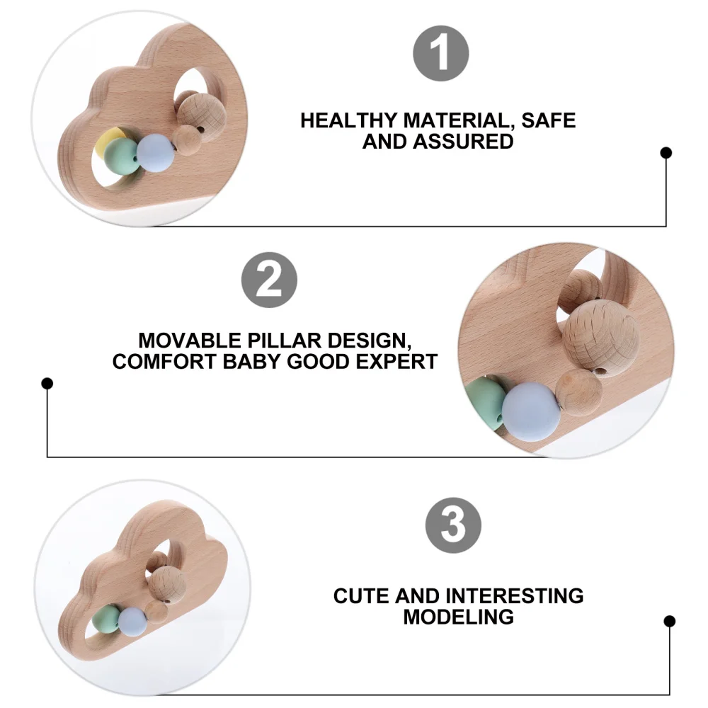 

Beech Teethers Natural Smooth Texture Sensory Exploration Baby Teethers