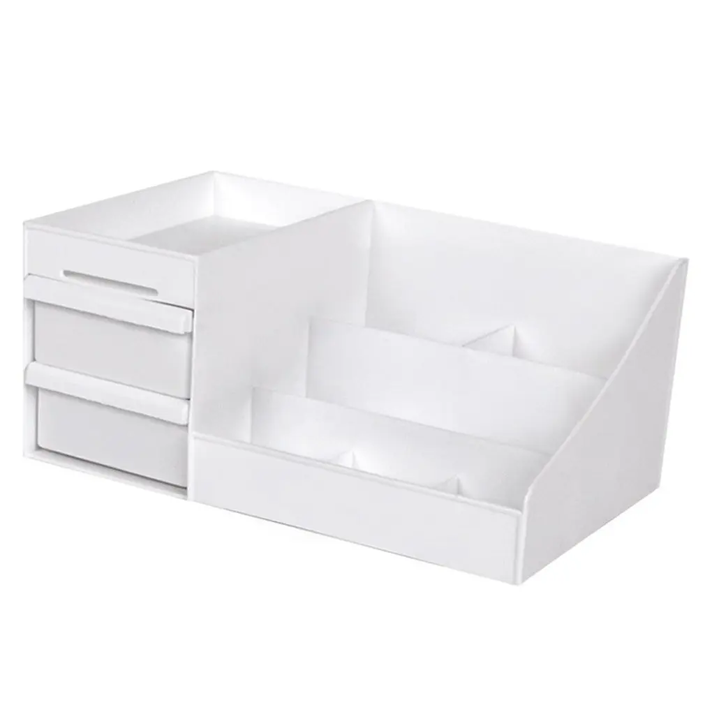 

Органайзер для косметики с 2 ящиками, квадратная пластиковая башня с компактными ящиками, вместительная стойка для косметики