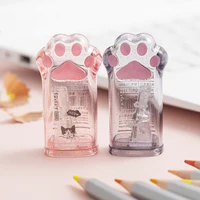 1pc cute cat paw pencil sharpener kawaii school supplies stationery items student prize for kids gift