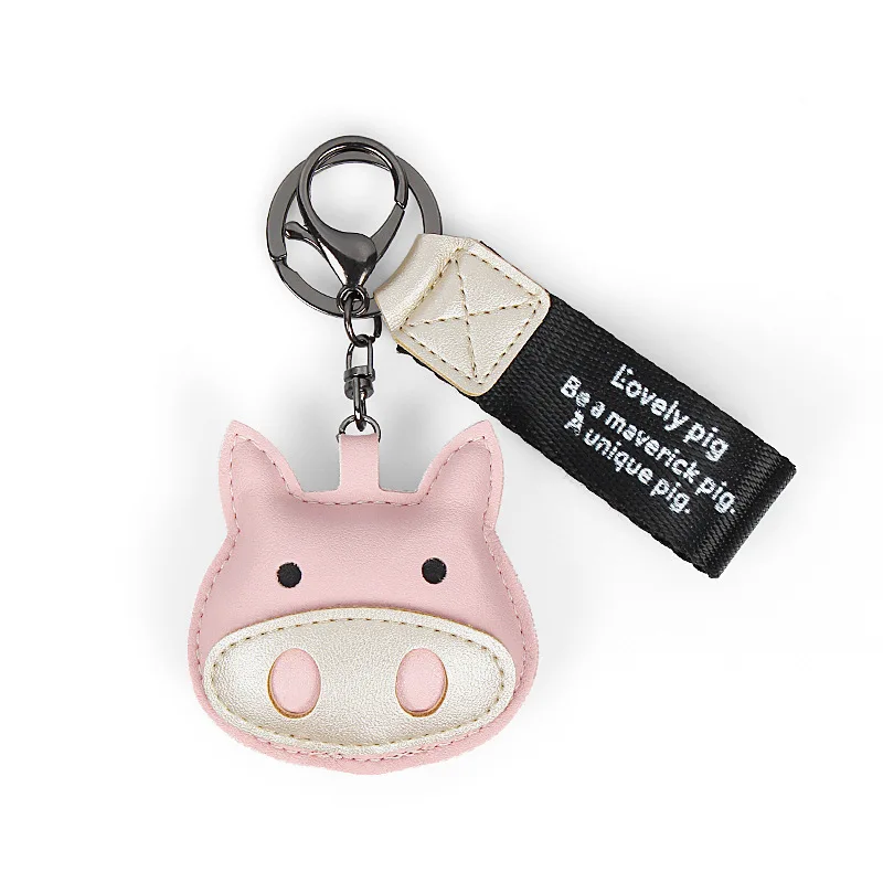 Мода милые животные кожа PU брелок с дизайном Поросёнок Аксессуары цепочки для