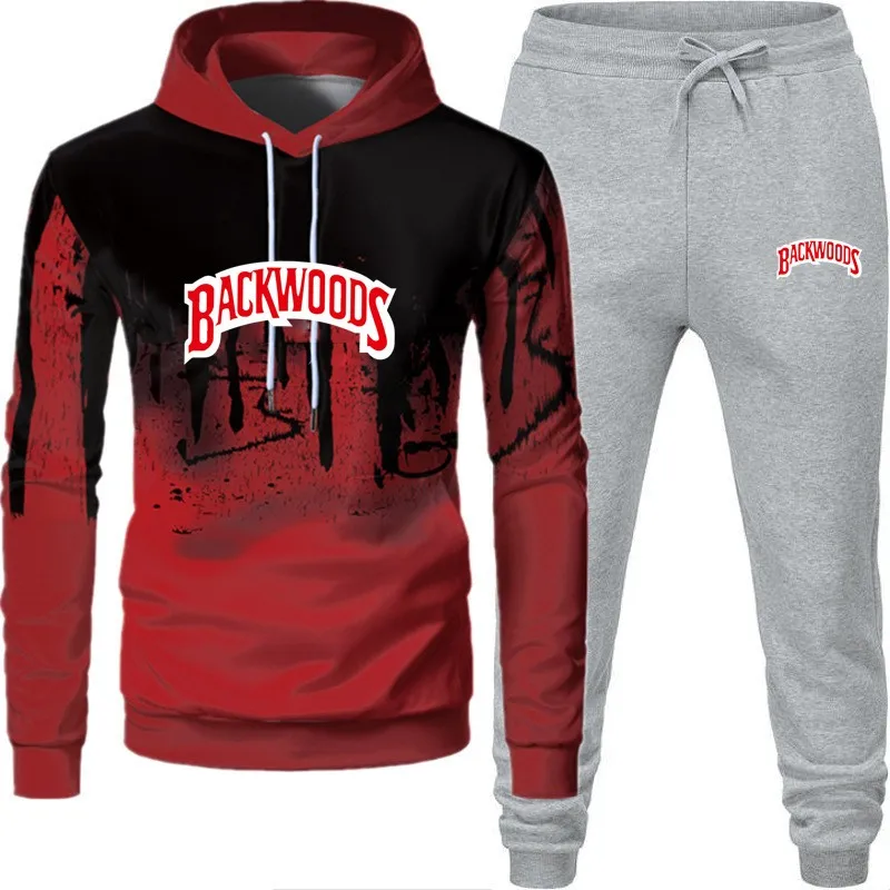 

Men's Sets Tracksuit Fashion Man Brand 2 Piece Set Pullovers 3D Print Spring Hoodie+Sports Pants Fitness Sportswear Clothing 3XL