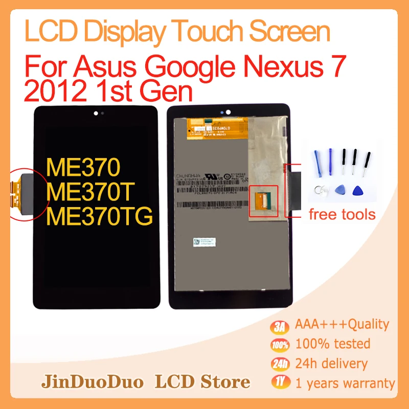 

7.0"Original For Asus Google Nexus 7 2012 1st Gen Me370 ME370T ME370TG LCD Display Touch Screen Digitizer For Asus ME370 Display