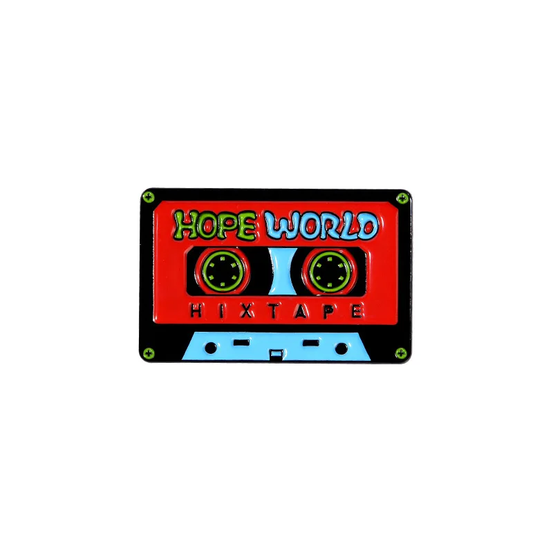 Эмалированная булавка Hope World красная бейдж-лента брошь джинсовая одежда модная