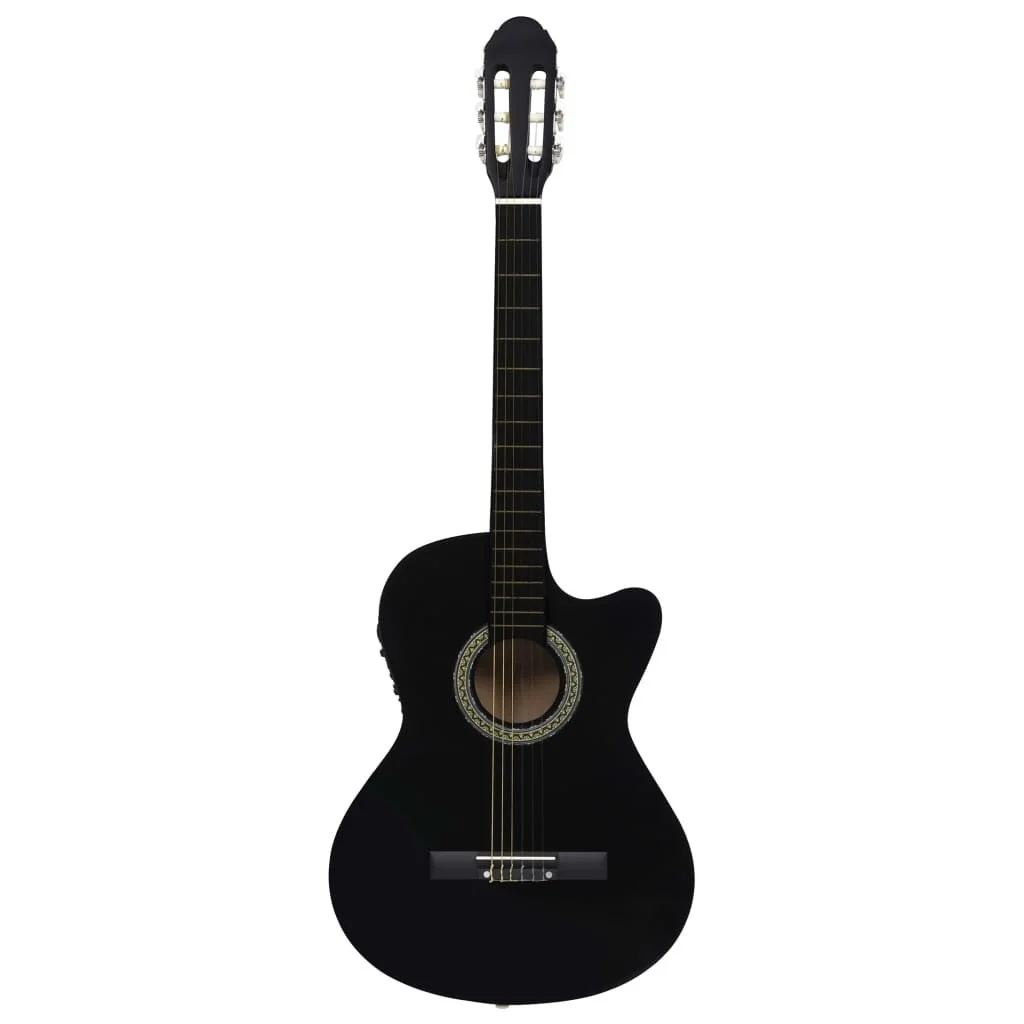 

Western Acoustic Guitar with Equalizer and 6 Strings Black