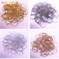 30pcslot 20 25 30 35mm silver gold hoops earrings big circle ear wire hoops earrings wires for jewelry making diy supplies
