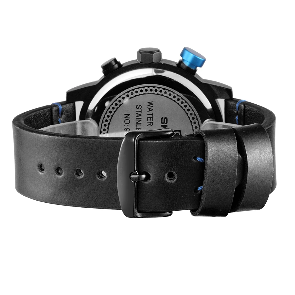 Часы наручные мужские из ПУ кожи спортивные водонепроницаемые классические