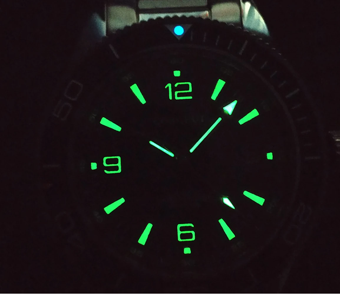 Мужские водонепроницаемые часы с сапфировым стеклом 100 м | Наручные