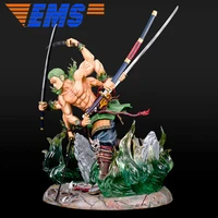 30cm anime one piece the straw hat pirates roronoa zoro santoryu scenes statue action figure pvc toy collection model decoration