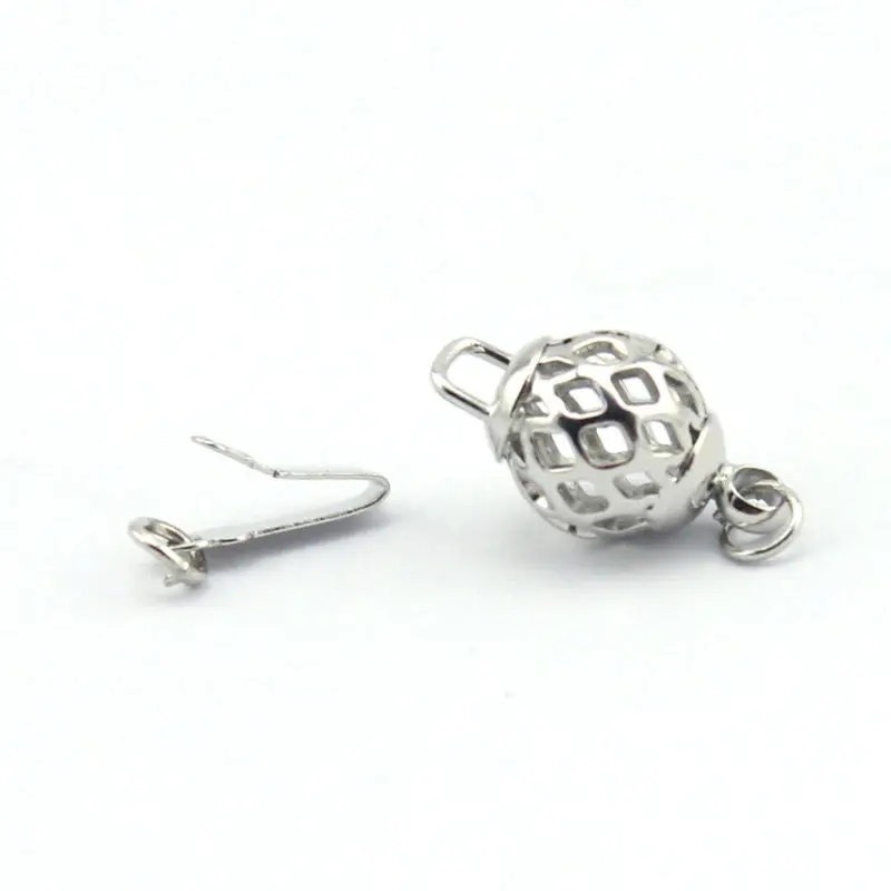 

Free Shipping 5Pcs Wholesale Jewelry Design DIY Making Gold Plated Hollow Ball Box Clasp 10mm