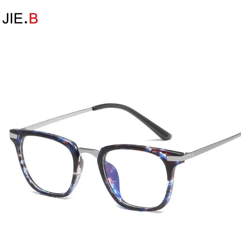 

Fashion trend retro men and women square TR90 flat mirror can be equipped with myopia reading glasses