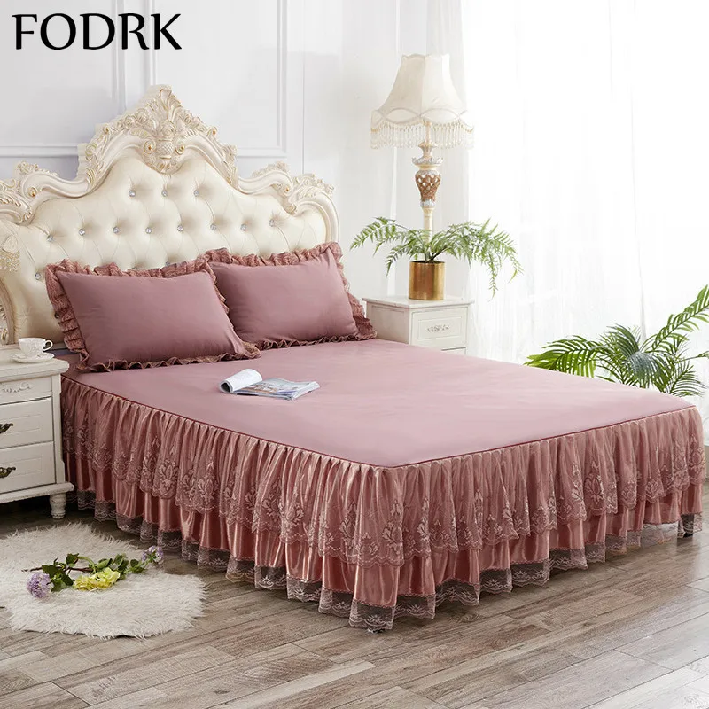 Bed Linen Cotton Lace Elastic Fitted Double Sheet Terry Hairy Queen Mattress Protector Bedding Set for Children Stretch Pad Cute | Дом и сад