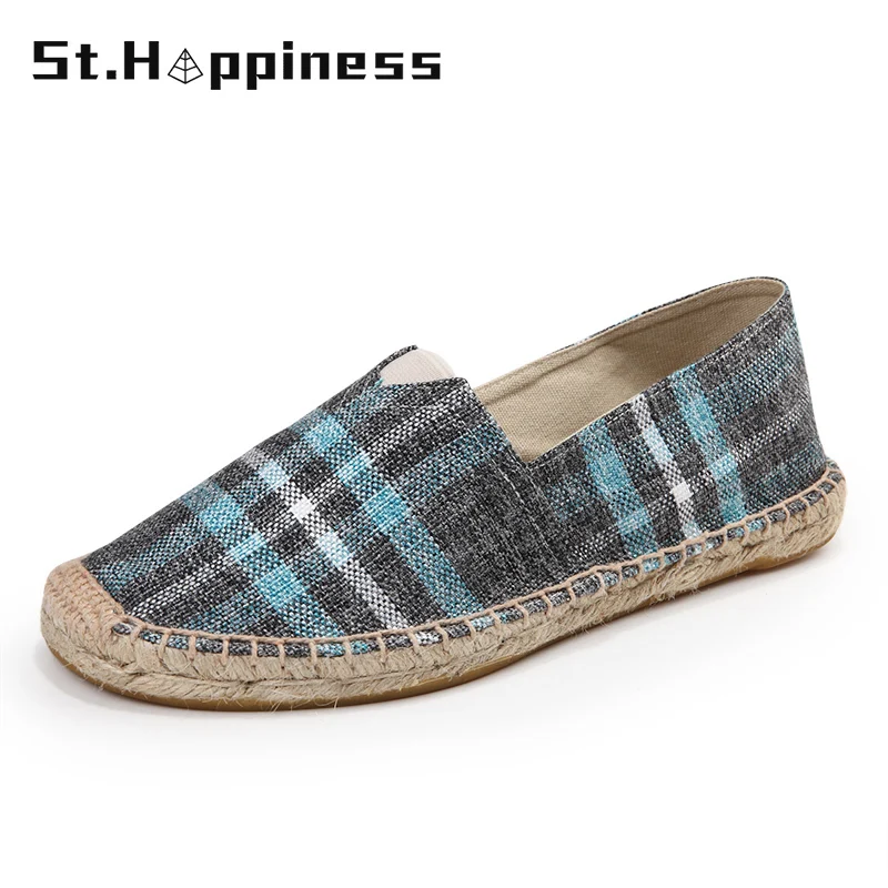 

2021 Summer New Linen Men's Casual Shoes Handmade Weaving Fisherman Shoes Fashion Casual Flat Espadrilles Driving Shoes Hot Sale