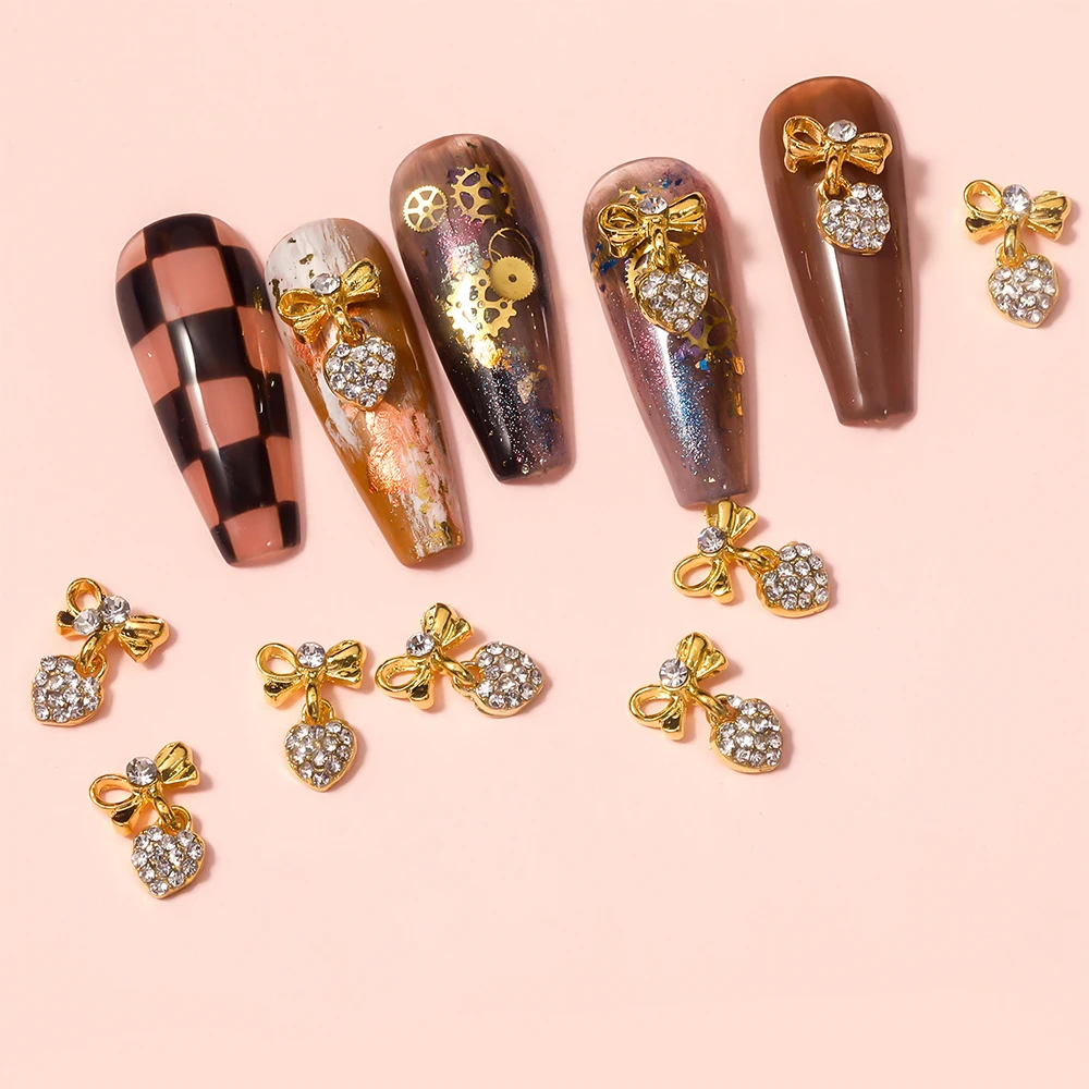 

10 шт., подвеска в виде банта для дизайна ногтей